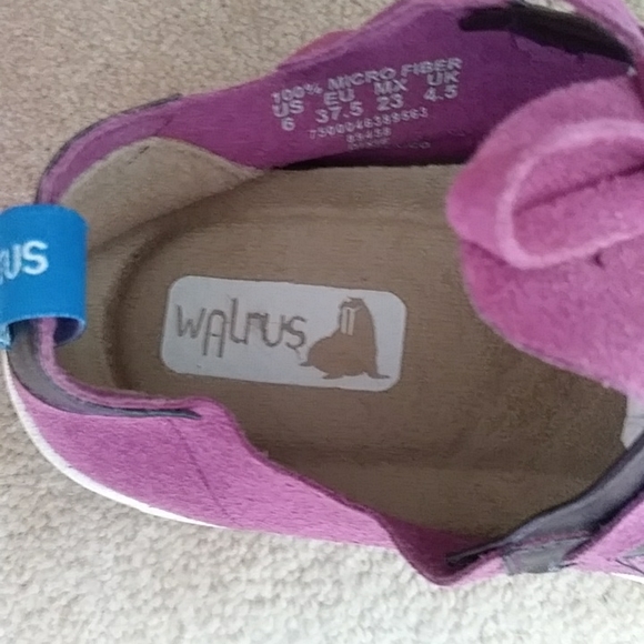 Walrus Dixie Micro Fiber Suede Look Perforated Lace Up Sneakers 6 Purple - Picture 4 of 16